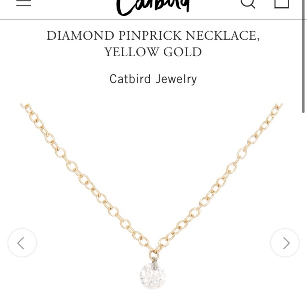 Catbird Diamond pinprick necklace, solid 14k gold